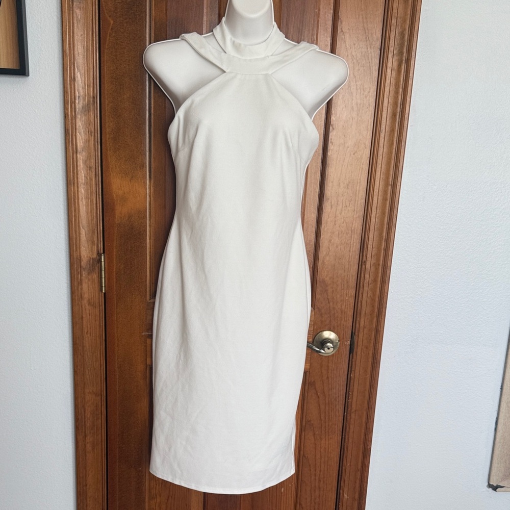 bebe Strapless White Dress